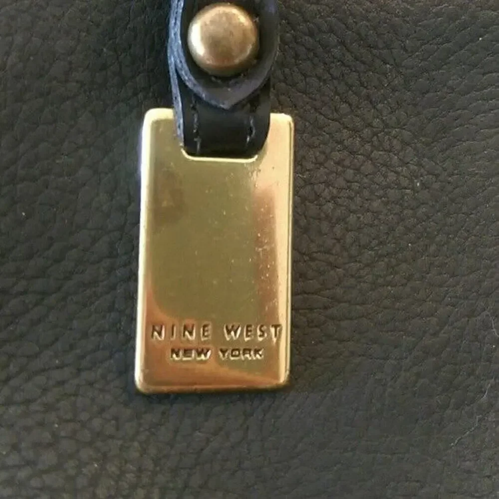 Nine West Leather Shoulder Bag Black